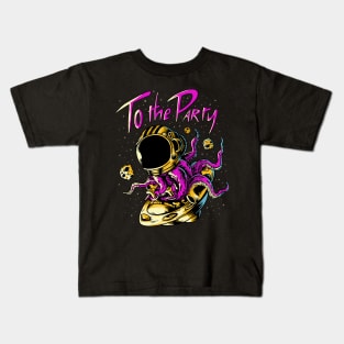 Alien astronaut to the party Kids T-Shirt